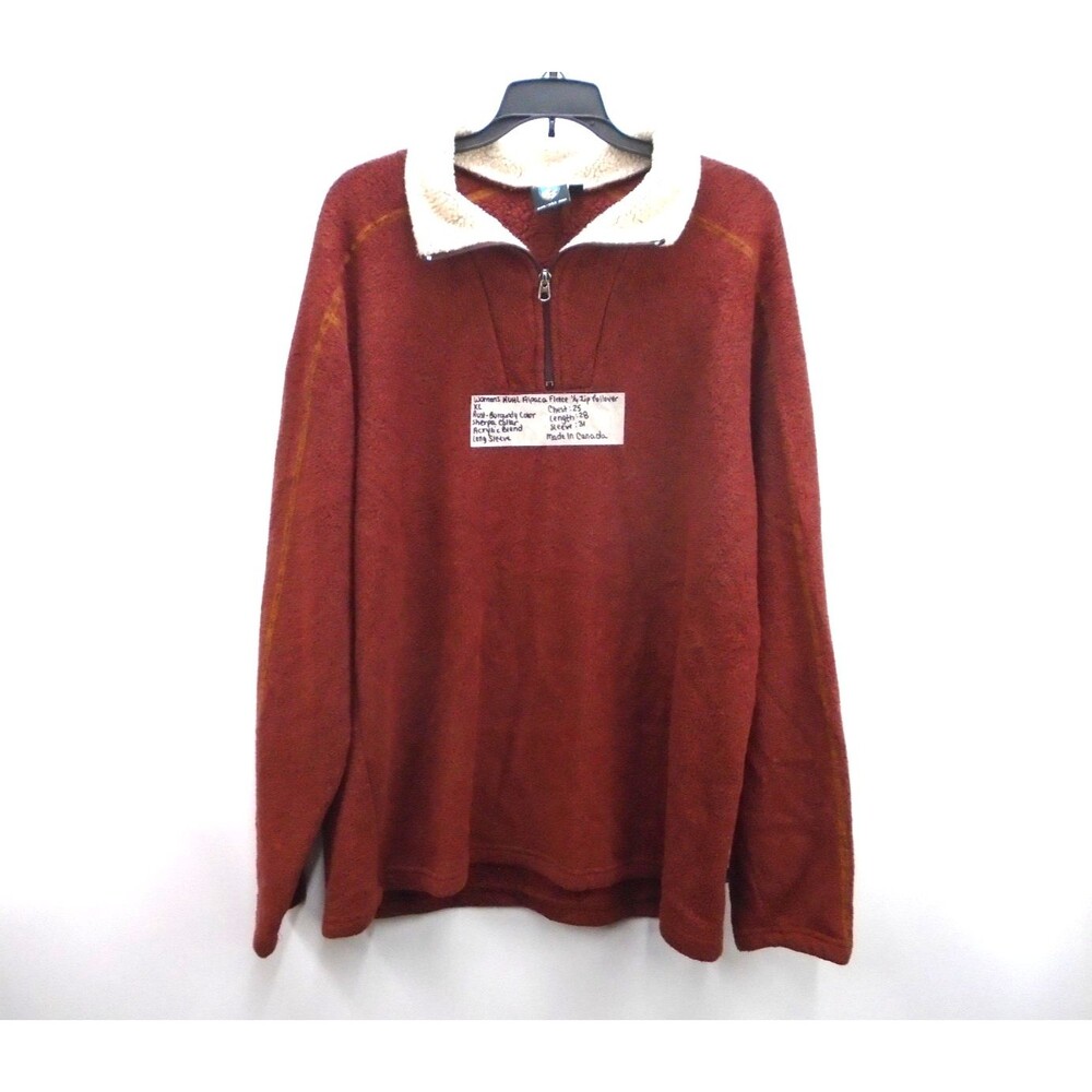 Kuhl Womens Size XL Alfpaca Fleece 1/4 Zip Sweater Long Sleeve Made in Canada